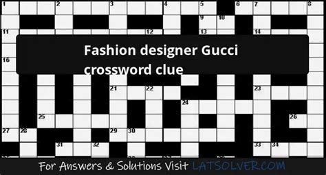 designer gucci crossword clue nyt|designer gucci's first name.